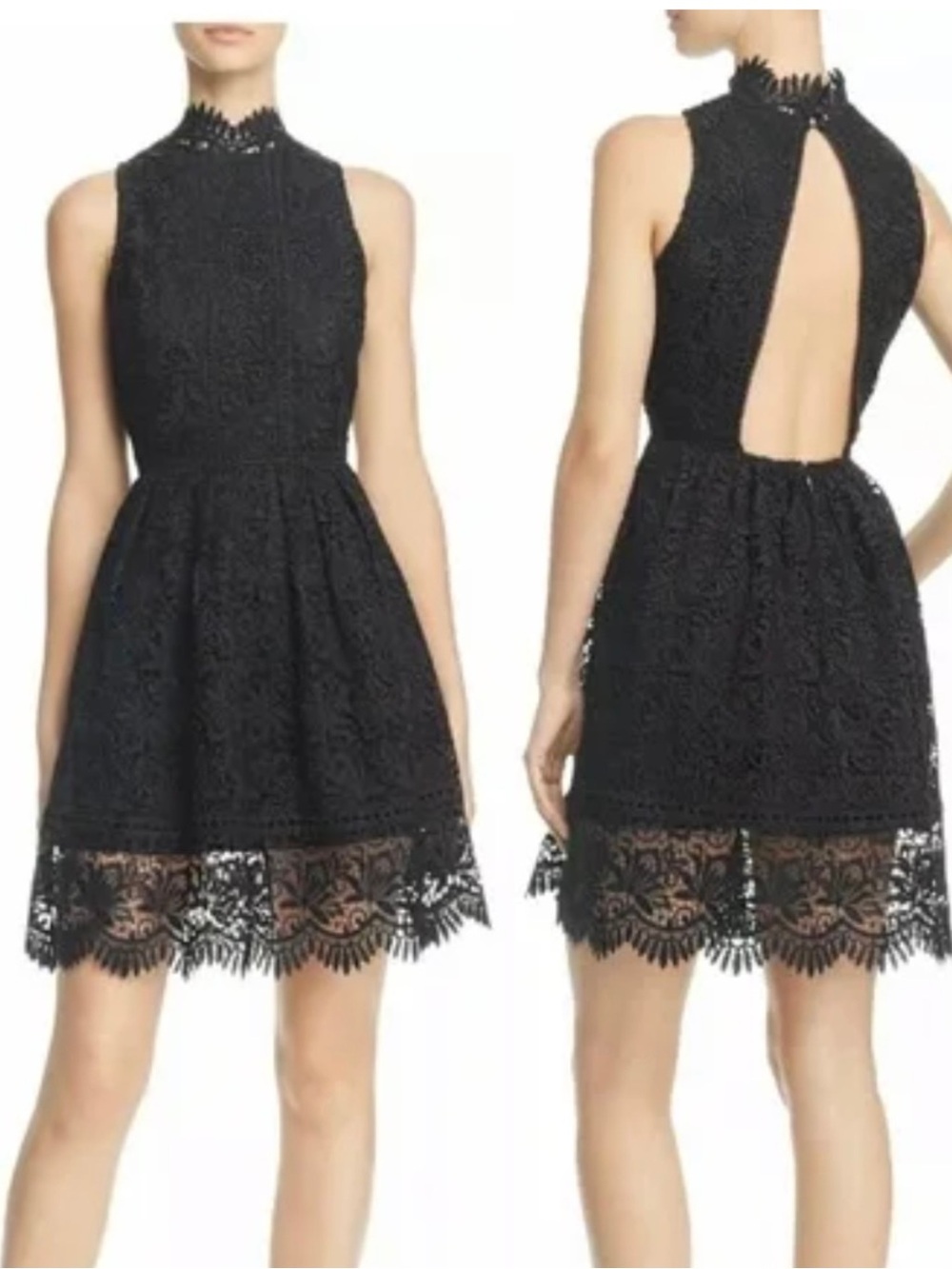 J.O.A Black Lace Cocktail Mini Dress (LBD), Size XS